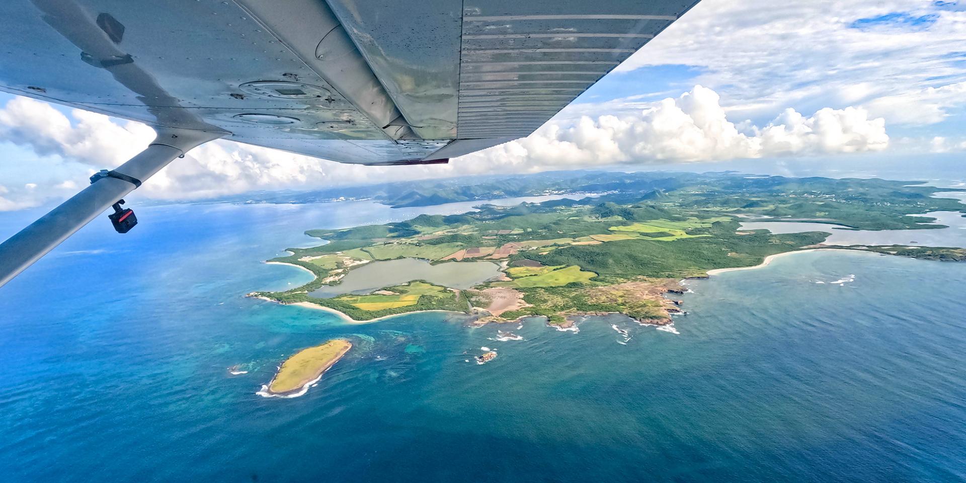 Vue aérienne de la Martinique